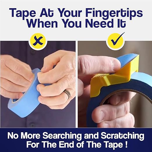 15 Pack Masking Tape Cutter Set (5 x 3 Sizes) Compact Clip-On Dispenser for 1 1.5 & 2 Rolls Painter's Tape – product detail