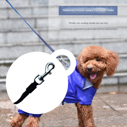 Dark Blue 3-in-1 Retractable Dog Leash with LED Flashlight and Waste Bag Dispenser 5m Nylon Lead for Dogs up to 20kg Essential Pet Walking Gear