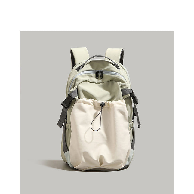 Green Minimalist Laptop Backpack Large Capacity 43cm for Men and Women