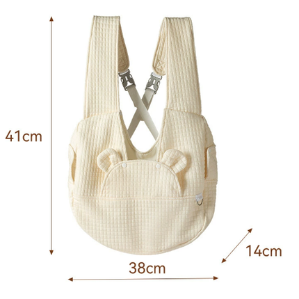 Small Pet Carrier Backpack Adjustable Cross-Back Sling Bag Hands-Free Front Chest Pack for Dogs & Cats up to 6kg