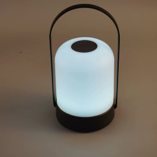 Black Portable LED Table Lamp Rechargeable Touch Dimmable Lantern 3 Colour Modes Night Light for Bedroom