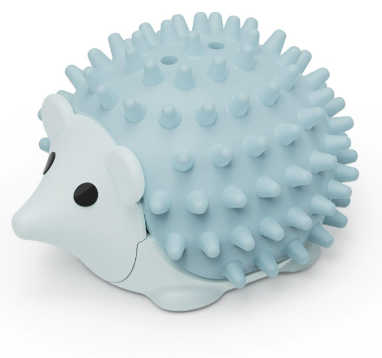 Blue 4 Pack Hedgehog Catnip Toys Self Grooming Face Scratcher & Teething Chew Toy Soft Rubber Interactive