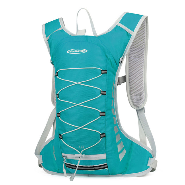 Green Lightweight Outdoor Sports Backpack Breathable Hiking Daypack Compact Running Cycling Bag with Bungee