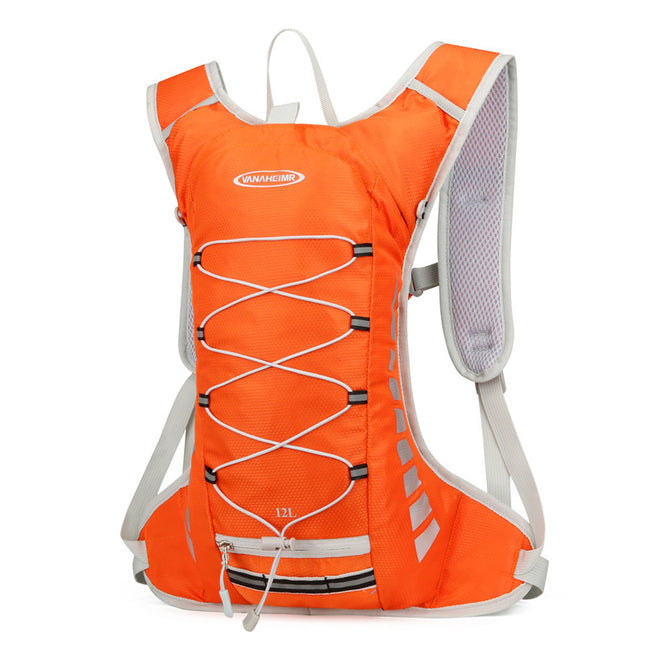 Orange Lightweight Outdoor Sports Backpack Breathable Hiking Daypack Compact Running Cycling Bag with