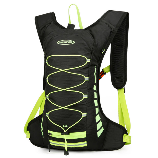 Black-green Lightweight Outdoor Sports Backpack Breathable Hiking Daypack Compact Running Cycling Bag with