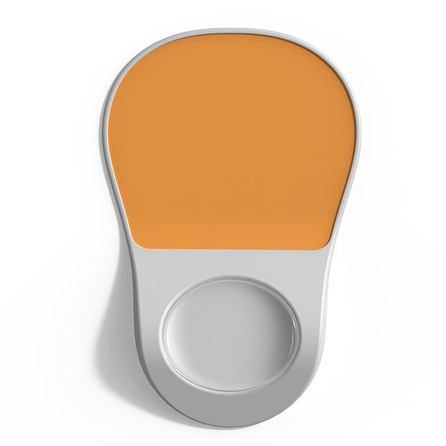 Orange Ergonomic Mouse Pad with Wrist Rest Support Soft Silicone Concave Groove Design 32.5cm Non-Slip Mat