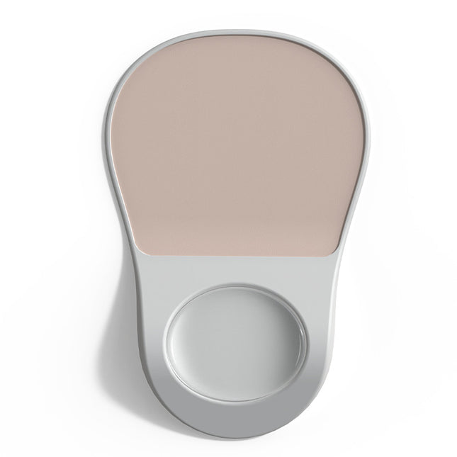 Milk Tea Color Ergonomic Mouse Pad with Wrist Rest Support Soft Silicone Concave Groove Design 32.5cm