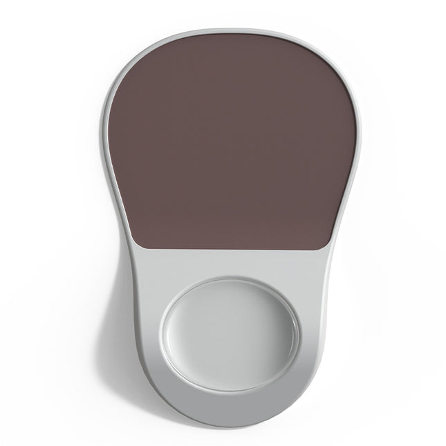 Brown Ergonomic Mouse Pad with Wrist Rest Support Soft Silicone Concave Groove Design 32.5cm Non-Slip Mat