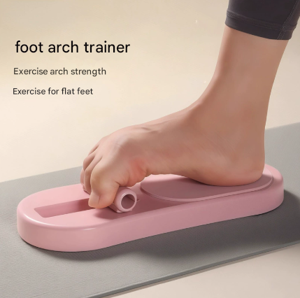 Pink Adjustable Foot Arch Trainer Toe Grip Exerciser Spring Resistance Strengthening Tool for Flat Feet &