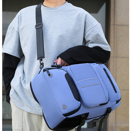 Large Capacity Convertible Travel Backpack - 16" Laptop Compartment, Shoe Pouch & USB Port(Grey)