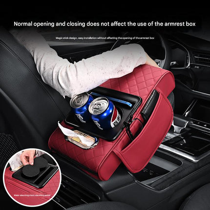 Premium Car Armrest Organizer & Comfort Pad(grey)