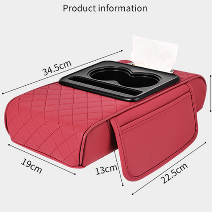 Premium Car Armrest Organizer & Comfort Pad(grey)