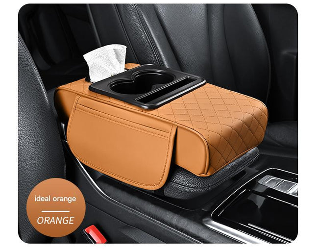 Premium Car Armrest Organizer & Comfort Pad(orange) V888-ELOSUNG39013