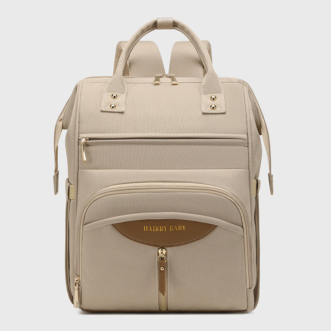 Multifunctional Diaper Bag Backpack(Apricot)