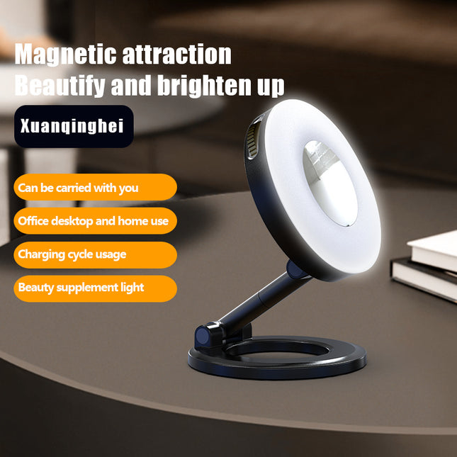 Black 2-in-1 Folding Portable Selfie Light and Magnetic Phone V888-ELOSUNG39061