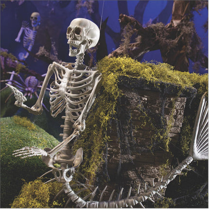 Halloween 31.5 inch Poseable Mermaid Skeleton Prop Haunted Decor – product detail