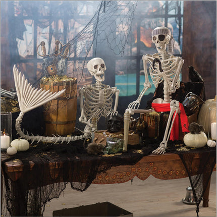 Halloween 31.5 inch Poseable Mermaid Skeleton Prop Haunted Decor – design and finish