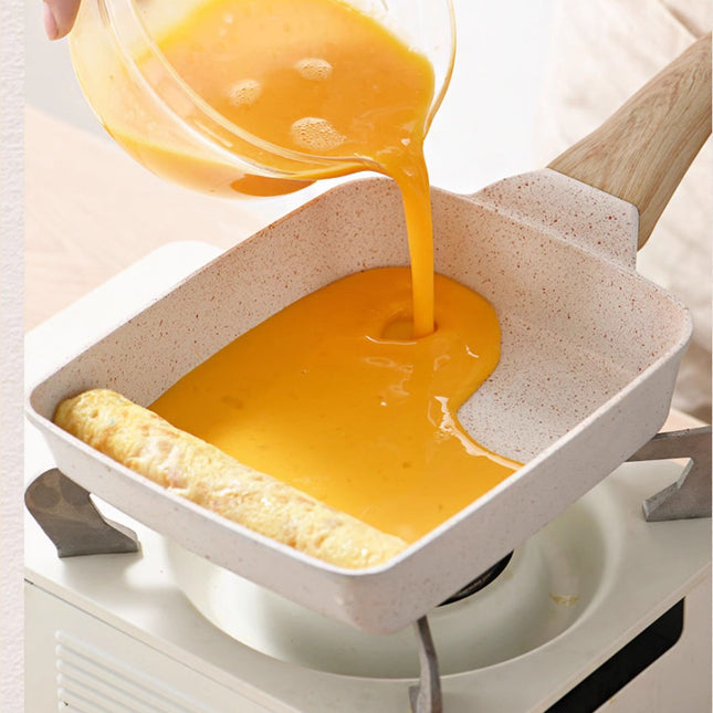 Black Rectangular Non-Stick Frying Pan 19 x 14 x 4cm