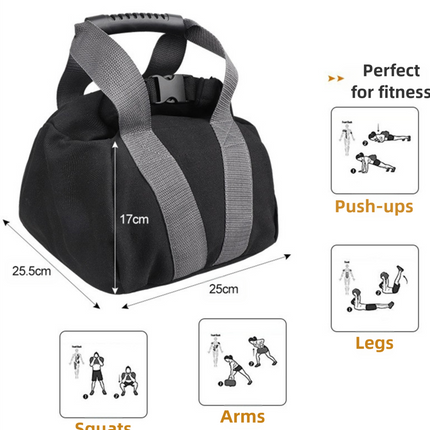 Black Portable Fitness Kettlebell Sandbag
