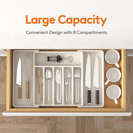 Black Adjustable Cutlery Tray (33-57cm)