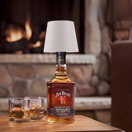 Deep-Blue Cordless Tri-Color Wine Bottle LED Lamp