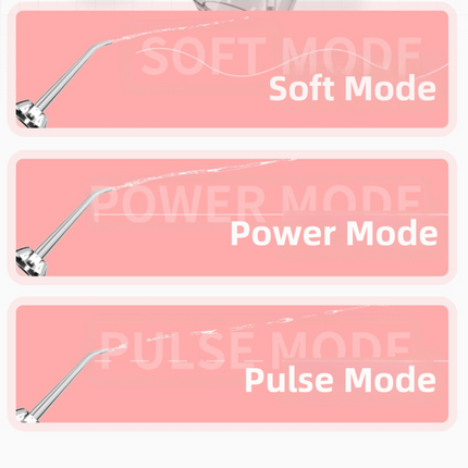 Pink Cordless Water Flosser, USB Rechargeable with 4 Tips