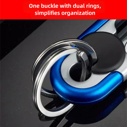 3pc Red Durable Zinc Alloy Carabiner Keychain – Secure Twist Lock & Dual Key Rings