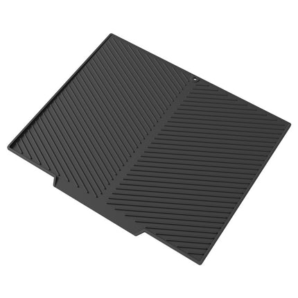 2PC Black Multi-Use Drain Mat (51x43 cm) – Non-Slip Heat Protection for Dish Drying & Prep