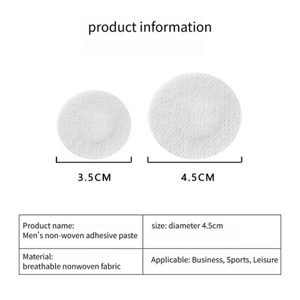 Men's Skin Color Invisible Chest Sticker (3.5cm) - TPU Anti-Scratch Sports Style