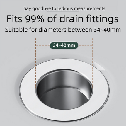 2-Pack Pop-Up Sink Stopper with Hair Catcher – Standard (34-40mm) Drain Filter,Basin Drain Filter Upgrade