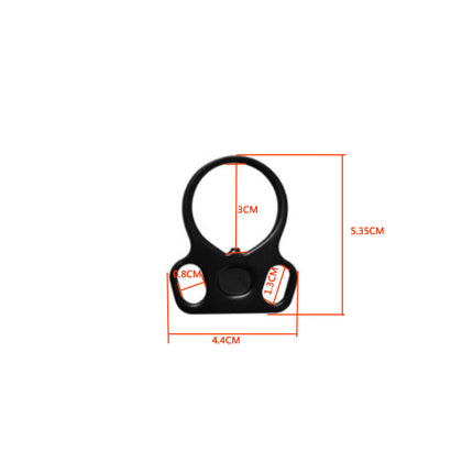 Black Quick-Adjust MS4 Tactical Sling System - Single/Two-Point Conversion Kit for Outdoor Gear