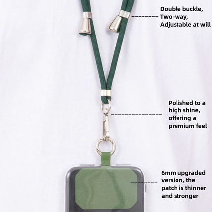 3-Pack Adjustable Black Crossbody Phone Lanyards – Dual Wear Modes, Two-Ways of Hanging,Ultra-Slim 0.6mm Patch