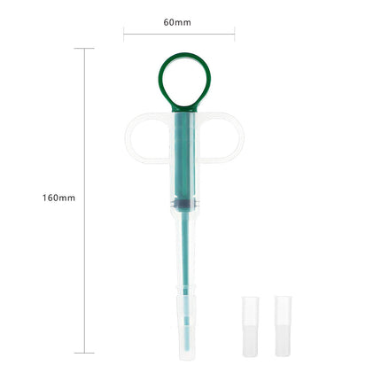 5-Pack 160mm Green Pet Pill Shooter – Soft Silicone Tip Feeder for Cats Dogs
