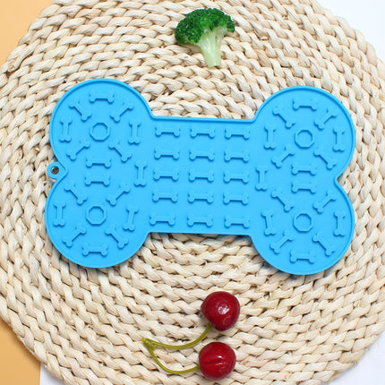 2-Pack Blue Food Grade Silicone Dog Lick Mat (Slip Suction Cups)