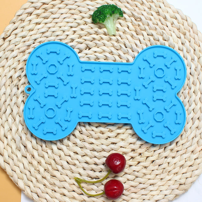 2-Pack Blue Food Grade Silicone Dog Lick Mat (Slip Suction Cups)