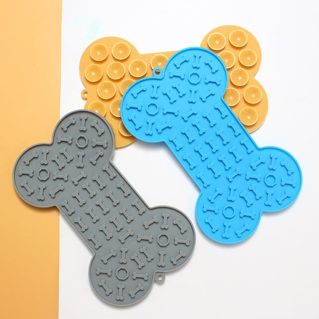 2-Pack Yellow Food Grade Silicone Dog Lick Mat (Slip Suction Cups)