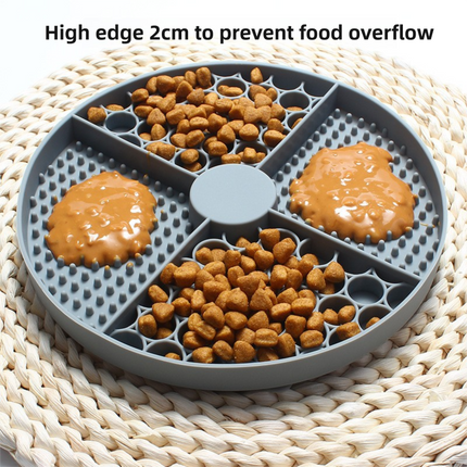 2-Pack Yellow Food Grade Silicone Dog Lick Mat - Bone Shape Slow Feeder for Anxiety Relief, Training & Bath Time - Non-Slip Suction Cups