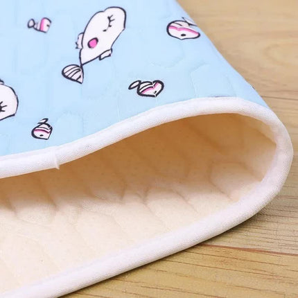 2-Pack Orange Cat Pet Summer Cooling Latex Pad (L Size: 60*45cm) - Breathable Ice Silk & Latex-Filled Dog Bed Cat Sleeping Mat with Non-Slip Base