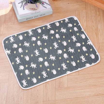 2-Pack Black Cat Pet Summer Cooling Latex Pad (L Size: 60*45cm) - Breathable Ice Silk & Latex-Filled Dog Bed Cat Sleeping Mat with Non-Slip Base