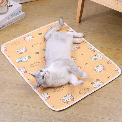 2-Pack Green Dinosaur Pet Summer Cooling Latex Pad (XXL Size: 90*70cm) - Breathable Ice Silk & Latex-Filled Dog Bed Cat Sleeping Mat with Non-Slip Base