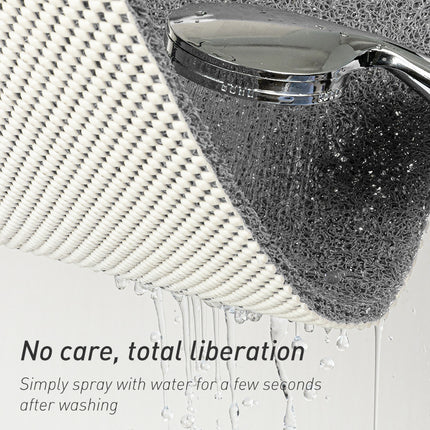 Black Checkered Design Loofah Texture Shower Mat (40x80cm) - Non-Slip PVC Bathroom Floor Mat, Quick-Draining, Anti-Mould & Massage Pad