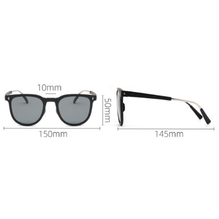 Ultra-Light Foldable TR Sunglasses for Women with Storage Bag - 15° Adjustable Temples & Premium Hinges, UV Protection (Black Frame/Brown Lenses)