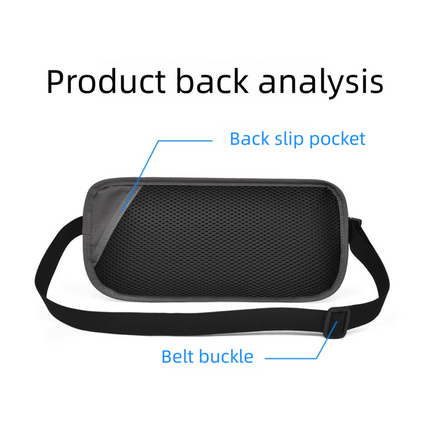 Beige RFID Blocking Slim Anti-Theft Fanny Pack for Outdoor Travel - Hidden Money Belt for Passport, Documents & Cash
