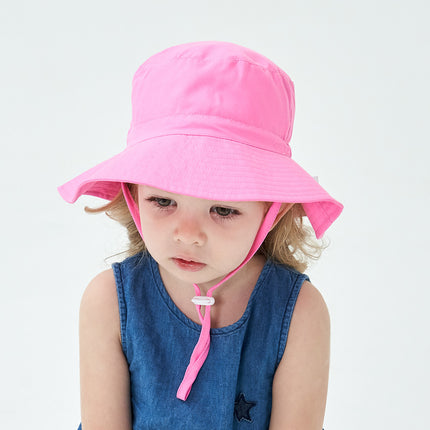 2-Pack Pink Kids Sun Hat and Travel Beach Fisherman Cap(S Size for Head Circumference 48-50) - Breathable UV Protection Cap