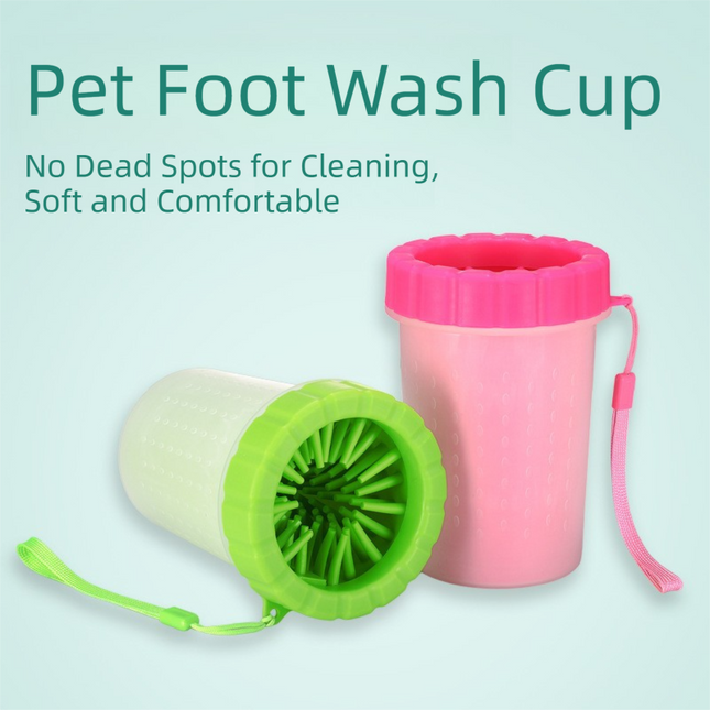 Blue Small Size Quick & Easy-Clean Dog Paw Cleaner Cup - PP+TPR Material, Gentle Pet Grooming Tool