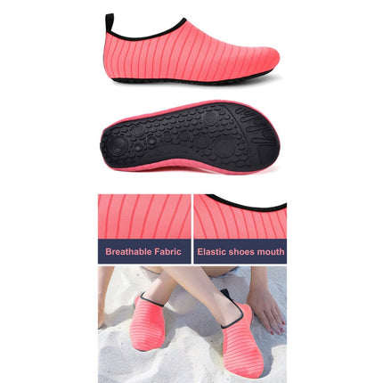 #36/37 Black Quick-Dry Aqua Beach Water Shoes for Men and Women - Slip-On Lightweight Breathable Barefoot Swim Socks