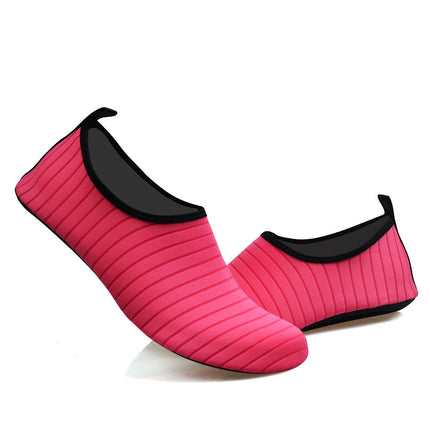 #40/41 Rose Red Quick-Dry Aqua Beach Water Shoes for Men and Women - Slip-On Lightweight Breathable Barefoot Swim Socks