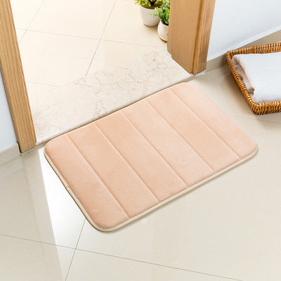 Khaki Ultra-Absorbent Non-Slip Thickened Bath Mat(1.8x40x60CM) - Luxurious Durable Soft Floor Rug with Rubber Backing, Hand & Machine Washable Doormat for Bathroom & Entry