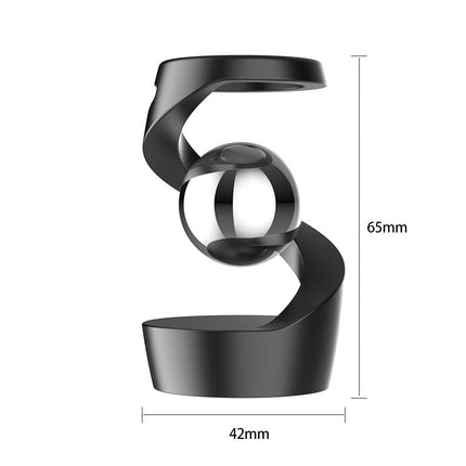 Grey gyroscope silver beads Kinetic Levitating Desk Toy - Silent Spinning Floating Gyroscope for Stress Relief & Office Decor