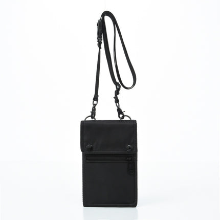 Black Men's & Women's Nylon Crossbody Phone Bag - Multi-purpose Splash-proof Shoulder Pouch for Travel & Daily Use